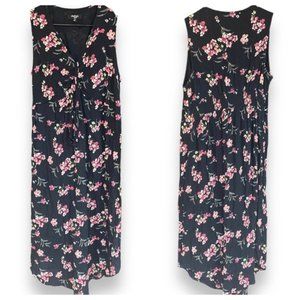 Chelsea Ladies Sleeveless, Fun Floral Black Maxi Dress Size 18/20 (read below)